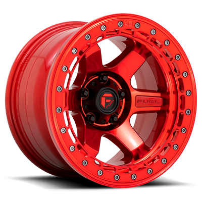Fuel Off Road Model D123 BLOCK BEADLOCK Candy Red with Red Ring  17X8.50