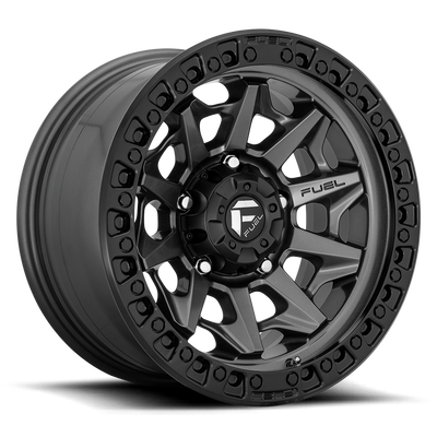 Fuel Off Road Model D716 COVERT Matte Gunmetal with Black Bead Ring 17X9