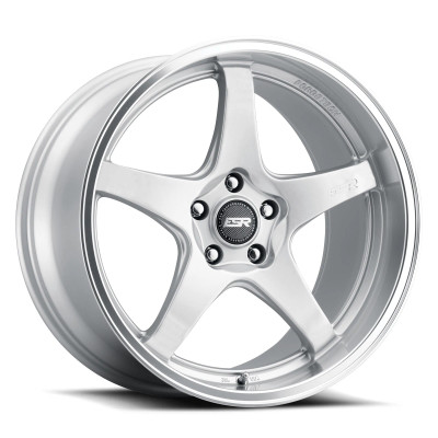 ESR Wheels APEX AP5 18x10.5 / 5x114.3 BP +22 Hyper Silver Machine Lip