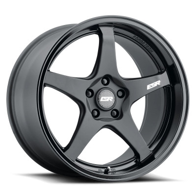 ESR Wheels APEX AP5 19x9.5 / 5x114.3 BP +35 MATTE BLACK GLOSS BLACK LIP