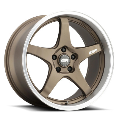 ESR Wheels APEX AP5 18x10.5 / 5x114.3 BP +22 Matte Bronze MACHINE LIP