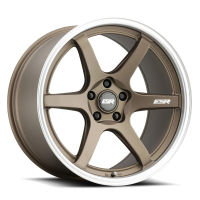 ESR Wheels APEX AP6 18x9.5 / 5x114.3 BP +22 MATTE BRONZE MACHINE LIP