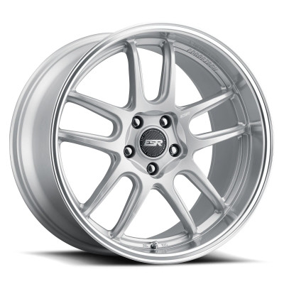 ESR Wheels APEX AP8 19x8.5 / 5x114.3 BP +30 HYPER SILVER MACHINE LIP