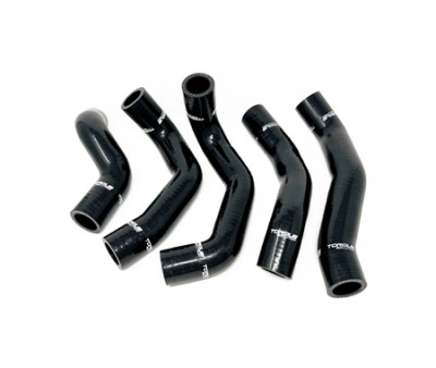 Torque Solution 13-17 Hyundai Veloster 1.6 Turbo Silicone Radiator Hose Kit - Black - TS-CH-729BK Photo - Primary