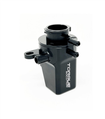 Torque Solution Coolant Expansion Tank: Subaru WRX 02-07 / STI 04-22 / Forester XT 04-08 - Black - TS-SU-679BK Photo - Primary
