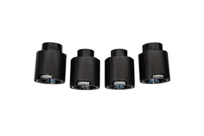 Corsa 20-23 Chevrolet Corvette C8 RWD 4.5in Carbon Fiber Black PVD Tip Kit (For Corsa Exhaust Only) - 21109CFBLK Photo - Primary