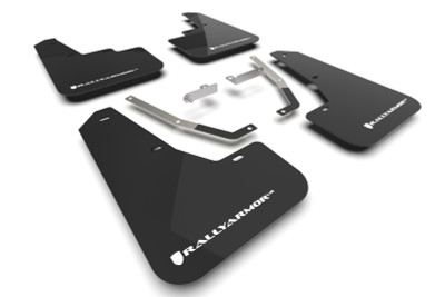 Rally Armor 2024 Subaru Crosstrek Black UR Mud Flap White Logo - MF106-UR-BLK-WH Photo - Primary