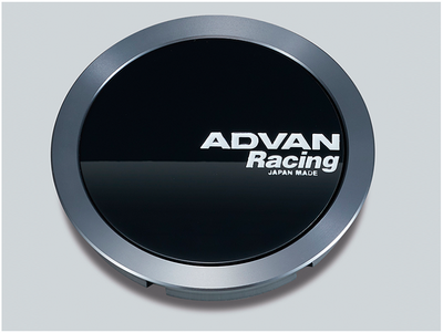 Advan 73mm Flat Centercap - Gloss Black/Hyper Ring+White Letters - YV4828 User 1