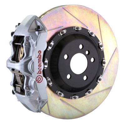 Brembo 03-13 Flying Spur Front GT BBK 6 Piston Cast 411x34 2pc Rotor Slotted Type1 -Silver - 1L2.9501A3 Photo - Primary