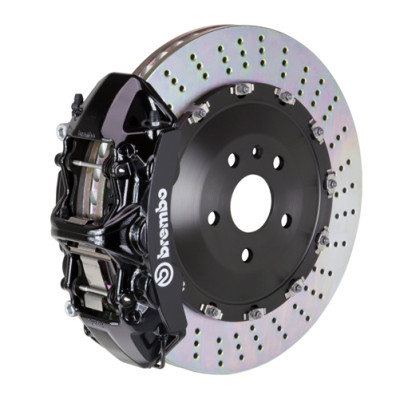 Brembo 07-15 Q7 (4L) Front GT BBK 6 Piston Cast 405x34 2pc Rotor Drilled-Black - 1N1.9507A1 Photo - Primary