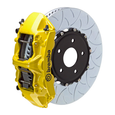 Brembo 15-19 Golf R/15-20 S3 Front GT BBK 6 Piston Cast 350x34 2pc Rotor Slotted Type3- Yellow - 1N3.8010A5 Photo - Primary