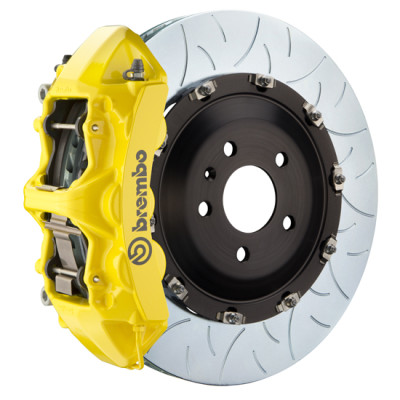 Brembo 16+ XF Front GT BBK 6 Piston Cast 380x34 2pc Rotor Slotted Type-3- Yellow - 1N3.9056A5 Photo - Primary