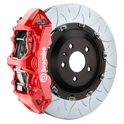 Brembo 06-10 M5/06-10 M6 Front GT BBK 6 Piston Cast 405x34 2pc Rotor Slotted Type3-Red - 1N3.9504A2 Photo - Primary
