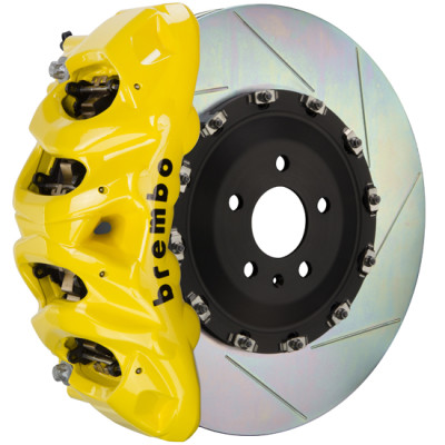 Brembo 16+ Q7 (4M)/19+ Q8 (4M) Front GT BBK 8 Piston Cast 412x38 2pc Rotor Slotted Type-1- Yellow - 1Q2.9617A5 Photo - Primary
