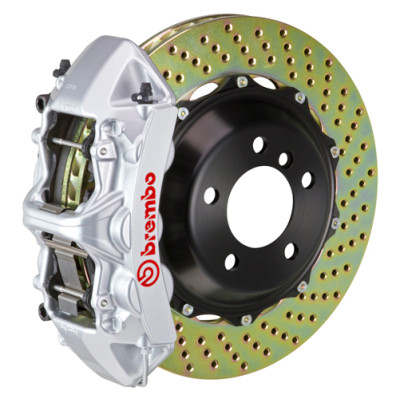 Brembo 05-09 F430 Challenge Rear GT BBK 6 Piston Cast 380x32 2pc Rotor Drilled-Silver - 2M1.9003A3 Photo - Primary