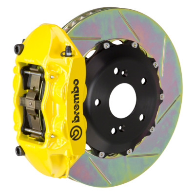 Brembo 07-15 TT 3.2L/09-15 TTS/12-13 TT RS Rr GT BBK 4Pist Cast 328x28 2pc Rotor Slot Type1-Yellow - 2P2.6007A5 Photo - Primary
