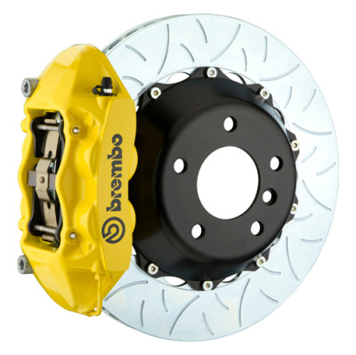 Brembo 15-23 Mustang Rear GT BBK 4 Piston Cast 380x28 2pc Rotor Slotted Type3- Yellow - 2S3.9015A5 Photo - Primary
