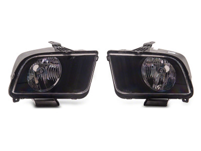 Raxiom 05-09 Ford Mustang Axial Series OEM Style Rep Headlights- Chrome Housing (Clear Lens) - 413414 Photo - Primary