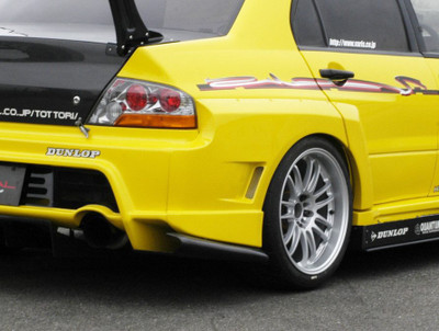 VARIS TIME ATTACK (6 PC) REAR WIDE FENDER KIT FOR 2003-05 MITSUBISHI EVO VIII [CT9A] VAMI-074