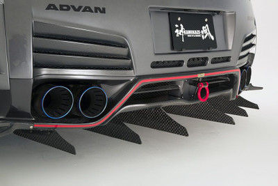 VARIS KAMIKAZE-R WIDE BODY OPTION LONG VERTICAL FIN VER.2 FOR 2009-16 NISSAN GT-R [R35] VANI-204