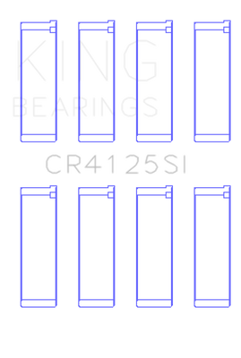King Subaru EJ15/EJ16/EJ18/EJ20/EJ22/EJ25 (Size 0.5mm) Silicone Bi-Metal Alum Rod Bearing Set - CR4125SI0.5 Photo - Primary