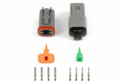 Haltech Matching Set of Deutsch DT-4 Connectors 13 Amp Plug & Pins Only - HT-031114 User 1