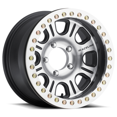 Raceline RT232 Monster 17x8.5in/8x165.1 BP/-25mm Offset/130.81mm Bore - Black & MACH. Beadlock Wheel - RT232-78580-25 Photo - Primary