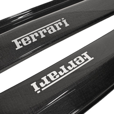 Fabspeed Carbon Fiber Door Sills w/ Silver Script - Ferrari 360