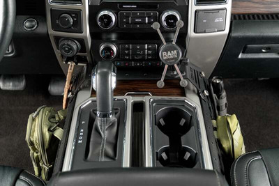DV8 Offroad 15-20 Ford F150 / 17-21 Ford F250/F350 Center Console Molle Panels & Device Mount - CCFF-01 Photo - Primary