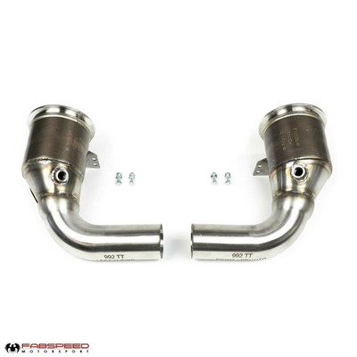 Fabspeed Porsche 992 Twin Turbo / Twin Turbo S Sport Catalytic Converters (2021+)