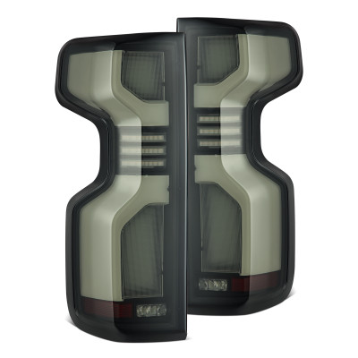 AlphaRex 19-24 Chevy Silverado 1500 / 20-24 2500HD/3500HD LUXX-Series LED Tail Lights Black - 620088 Photo - Primary