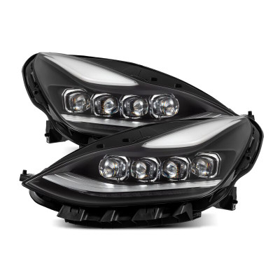 AlphaRex 17-22 Tesla Model 3/20-23 Model Y NOVA-Series LED Proj Headlights Blk w/Actv Lgt & Seq.Sig - 880860 Photo - Primary