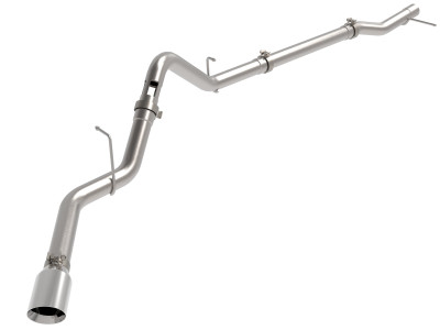 aFe 23-24 GM Trucks L6 Large Bore-HD 3 IN 409 Stainless Steel DPF-Back Exhaust System w/Polished Tip - 49-44144-P Photo - Primary
