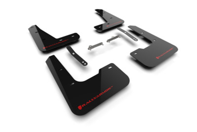 Rally Armor 2024+ Hyundai Elantra N Line Black Mud Flap w/ Red Logo - MF120-UR-BLK-RD Photo - Primary