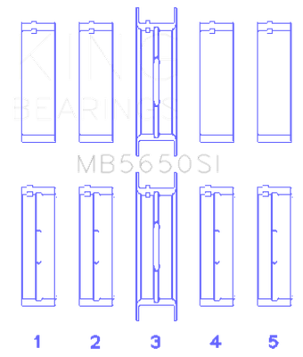 King Engine Bearings Ford 370/429/460 16B OHV Main Bearing Set - Set Of 10 - MB5650SI010 Photo - Primary