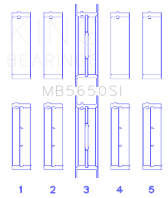 King Engine Bearings Ford 370/429/460 16B OHV Main Bearing Set - Set Of 10 - MB5650SI030 Photo - Primary