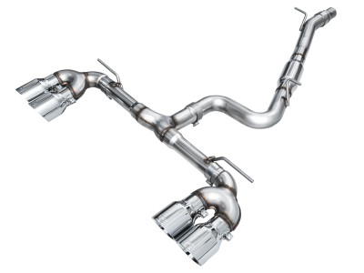 AWE MK8 Volkswagen Golf R 3in Track Edition Quad Exhaust - Chrome Silver Tips - 3020-42658 Photo - Primary