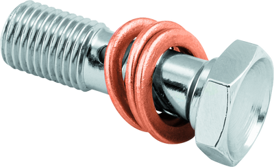 Twin Power Chrome Brake Fitting 3/8-24 Double Banjo Bolt - 035974 Photo - Primary