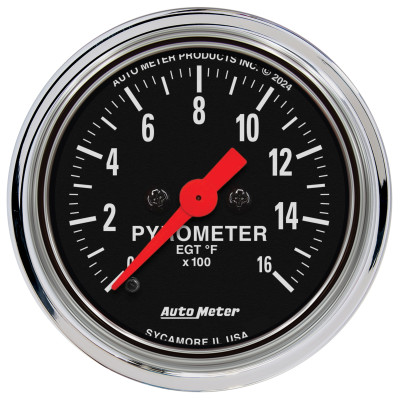 Autometer Traditional Chrome 2-1/16in 0-1600 Deg F Digital Stepper Motor Pyrometer - 2554 Photo - Primary