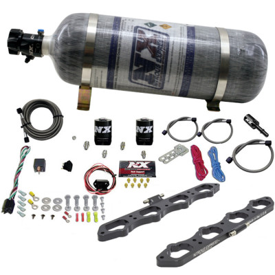 Nitrous Express 2018+ Ford 5.0L Coyote Wet Direct Port Plate System (w/12lb Bottle) - 20956-12 Photo - Primary