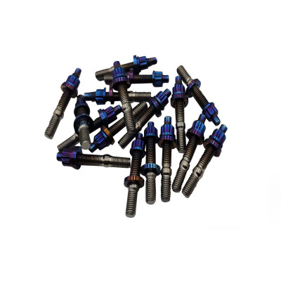 BLOX Racing Xtreme Burnt Titanium Studs M8x1.25x55mm 7 Piece Set - BXFL-00308-7-TI-B User 1