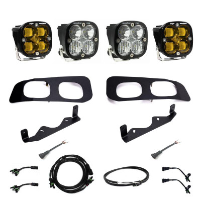 Baja Designs 2023+ Ford F250/F350 Super Duty Squadron SAE/Pro Fog Pocket Kit - Clear Upfitter - 448228UP Photo - Primary