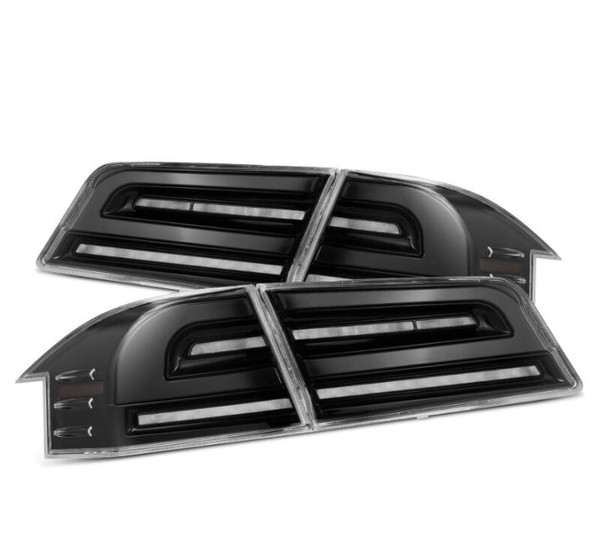 AlphaRex 12-21 Tesla Model S LUXX-Series LED Tail Lights - Alpha-Black - 601110
