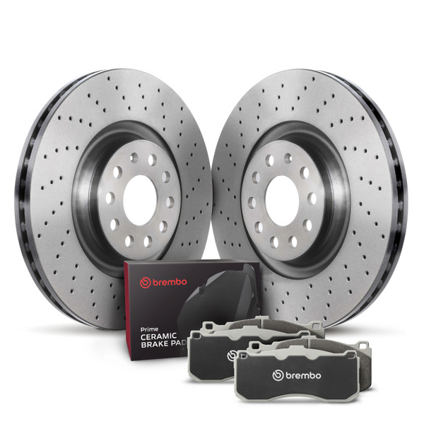 Brembo OE 03-11 Saab 9-3 Front Disc Brake Kit - KTX0117