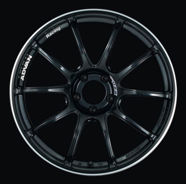 Advan RZII 17x8.0 +45 5x114.3 Racing Gloss Black & Ring Wheel - YAZ7G45EB