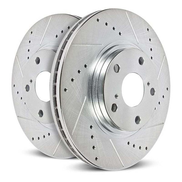 Power Stop 21-23 Ford Mustang Mach-E Rear Drilled & Slotted Rotor (Pair) - AR85210XPR
