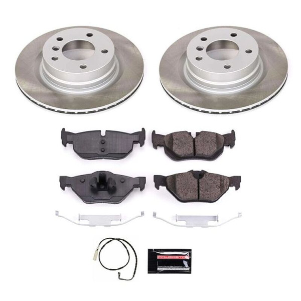 Power Stop 07-10 BMW 328i Rear Semi-Coated Rotor Kit - SC044