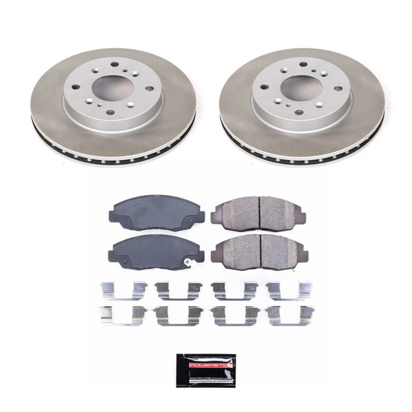 Power Stop 98-02 Honda Accord Front Semi-Coated Rotor Kit - SC1239
