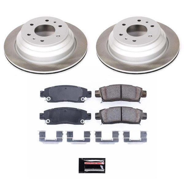 Power Stop 05-09 Saab 9-7x Rear Semi-Coated Rotor Kit - SC2050