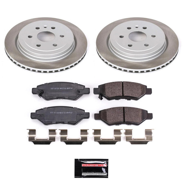 Power Stop 2011 Saab 9-4X Rear Semi-Coated Rotor Kit - SC5543